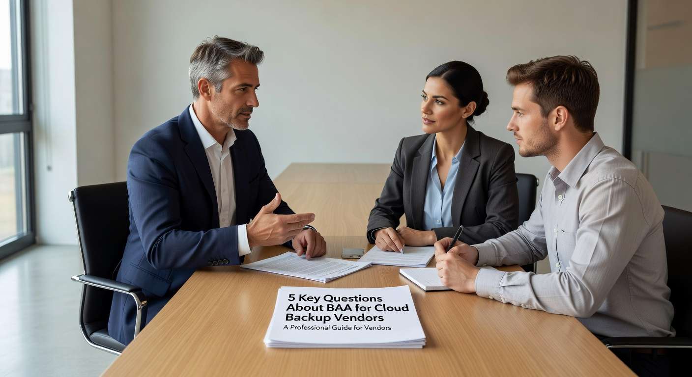 Essential questions to ask cloud backup vendors before signing a BAA. Protect your practice with proper HIPAA compliance verification and data security.