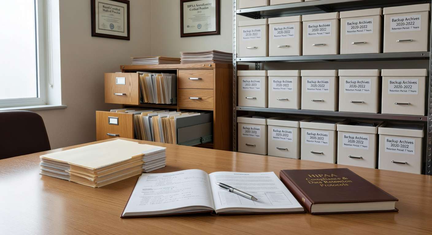 Learn essential backup retention requirements for HIPAA compliance. Understand documentation rules, state law impacts, and retention strategies for medical practices.