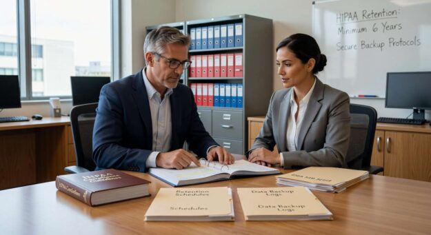 Learn HIPAA backup retention requirements for medical practices. Understand federal vs state rules, avoid common mistakes, and build compliant retention policies.