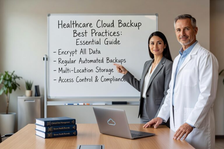 Learn essential healthcare cloud backup best practices for HIPAA compliance, including testing protocols, retention policies, and ransomware protection.