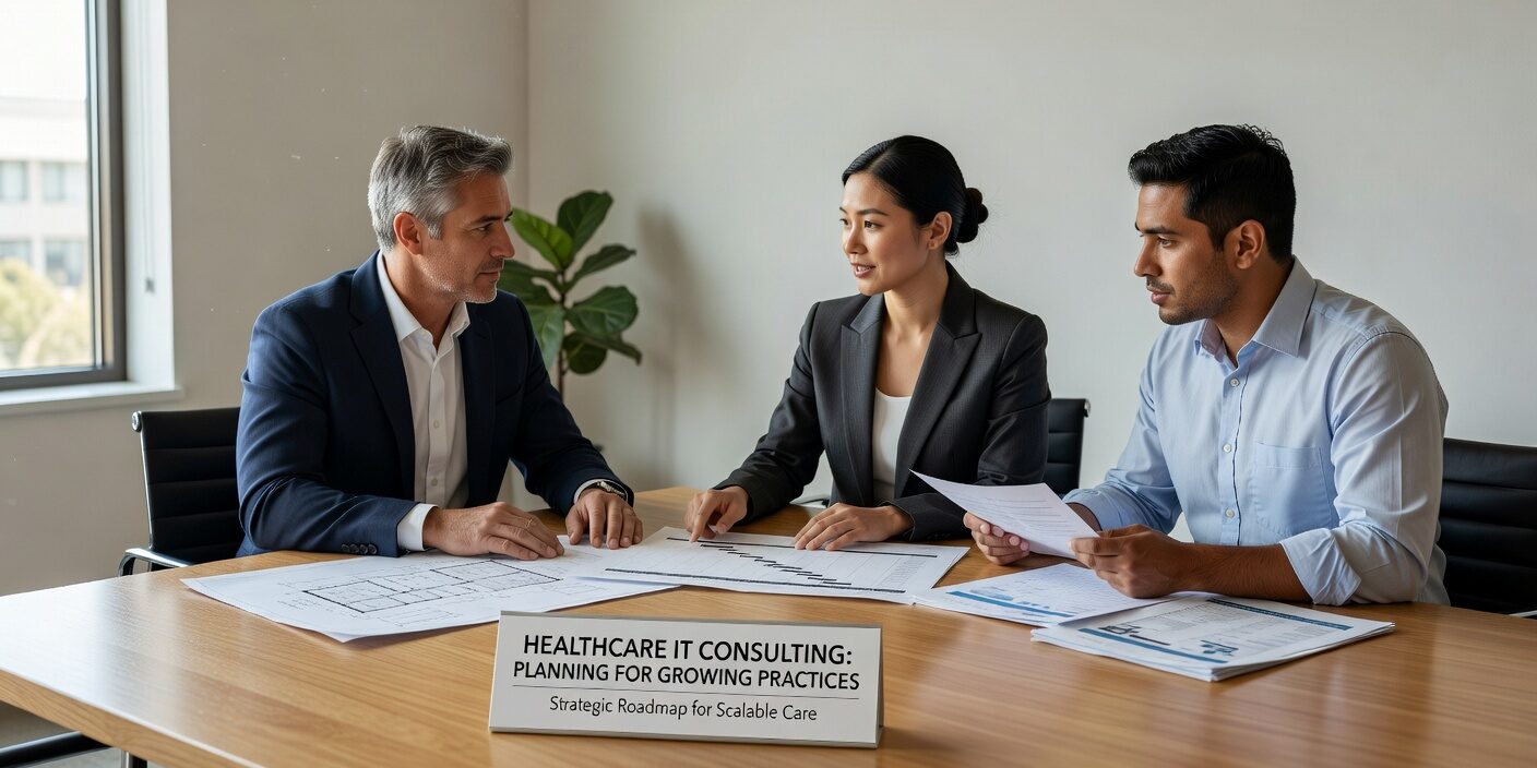 Strategic healthcare IT planning guide for growing medical practices. Learn infrastructure scaling, cybersecurity, and technology selection for sustainable growth.