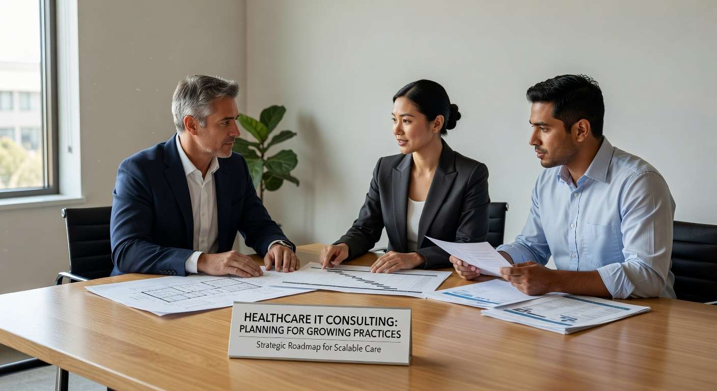 Strategic healthcare IT planning guide for growing medical practices. Learn infrastructure scaling, cybersecurity, and technology selection for sustainable growth.