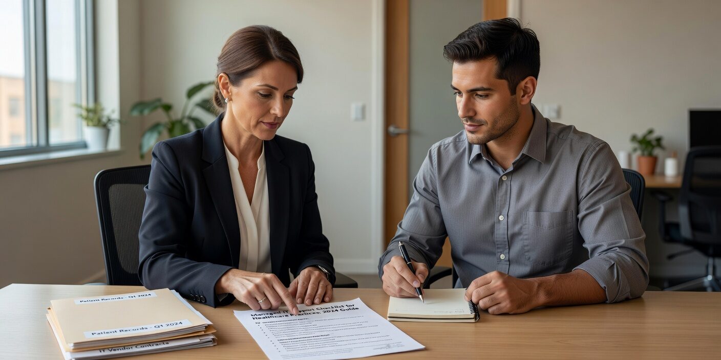 Complete checklist for healthcare practices evaluating IT support providers. Covers HIPAA compliance, cybersecurity, vendor management, and performance standards.