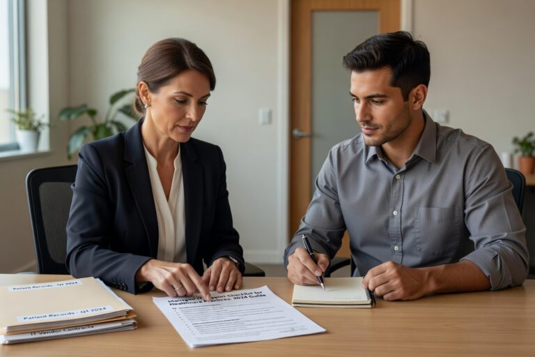 Complete checklist for healthcare practices evaluating IT support providers. Covers HIPAA compliance, cybersecurity, vendor management, and performance standards.