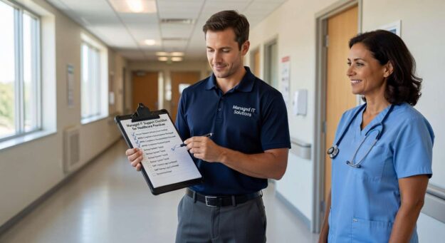 Essential checklist for community health centers and field-based medical teams to ensure HIPAA compliance through device encryption, vendor management, and risk assessment.