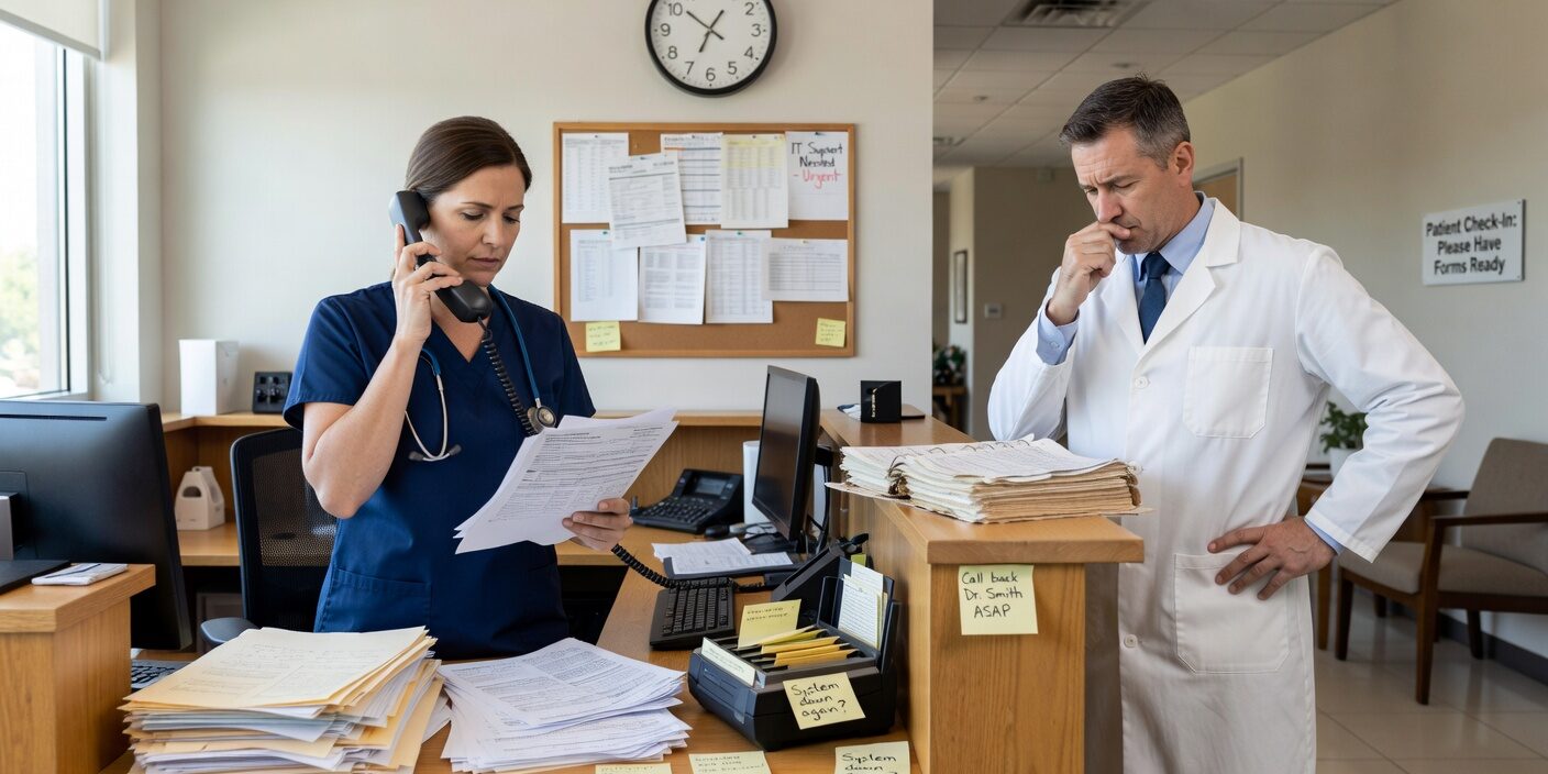 Discover key warning signs that indicate your medical practice needs professional IT support to prevent downtime, security risks, and compliance issues.