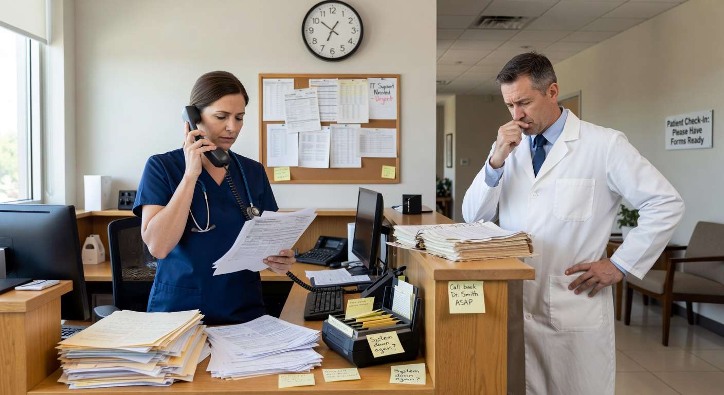 Discover key warning signs that indicate your medical practice needs professional IT support to prevent downtime, security risks, and compliance issues.