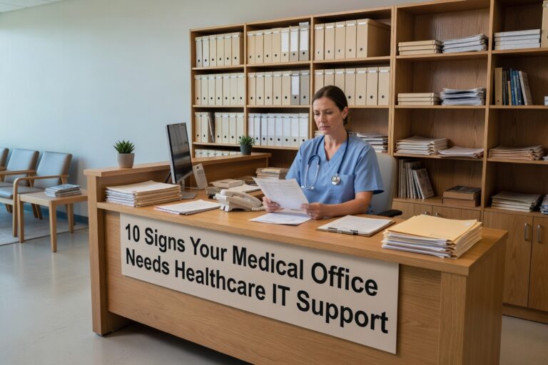 Discover 10 warning signs your medical practice needs professional IT support. Learn when technology problems require expert intervention to protect operations.