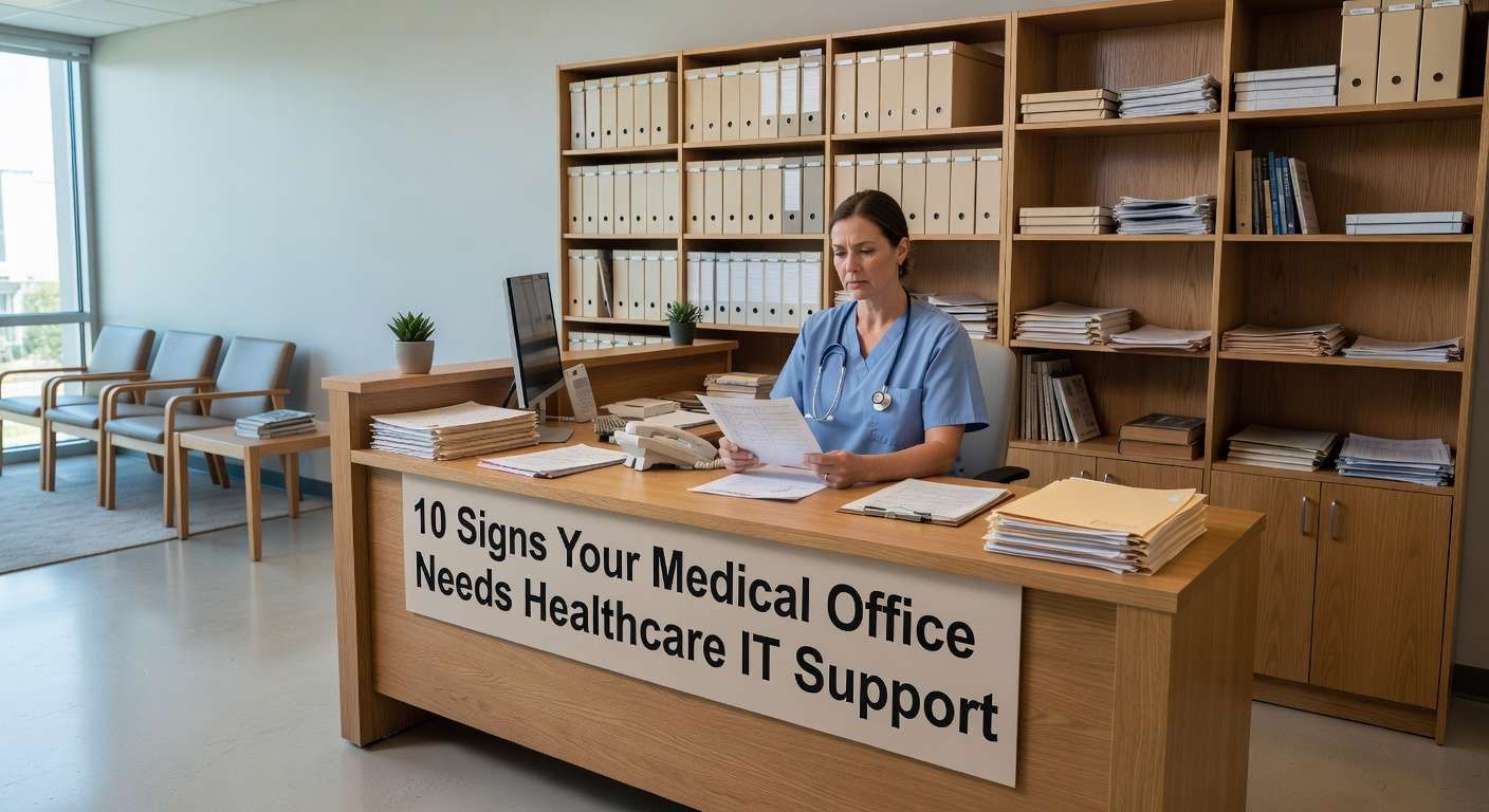 Discover 10 warning signs your medical practice needs professional IT support. Learn when technology problems require expert intervention to protect operations.