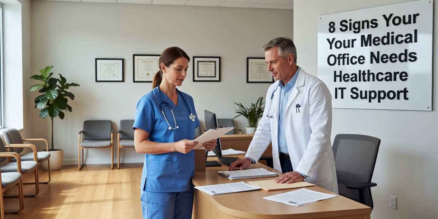 Discover 8 warning signs that indicate your medical practice needs professional IT support to prevent downtime, security risks, and compliance issues.