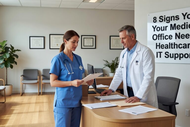 Discover 8 warning signs that indicate your medical practice needs professional IT support to prevent downtime, security risks, and compliance issues.
