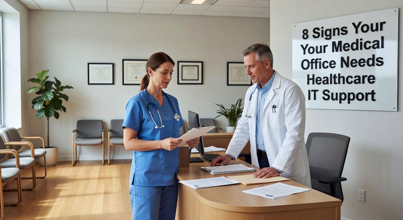 Discover 8 warning signs that indicate your medical practice needs professional IT support to prevent downtime, security risks, and compliance issues.