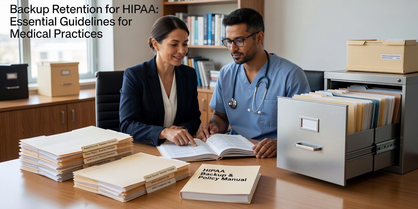 Learn essential HIPAA backup retention requirements for medical practices. Understand federal vs state laws, retention periods, and compliance strategies.