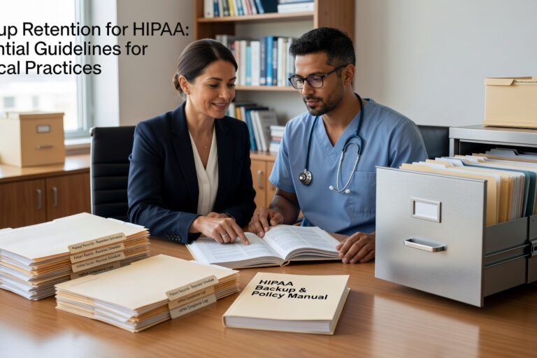 Learn essential HIPAA backup retention requirements for medical practices. Understand federal vs state laws, retention periods, and compliance strategies.