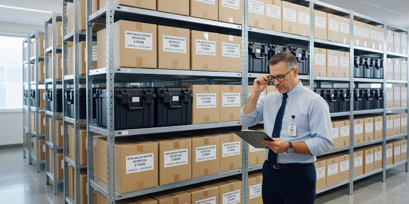 Backup Retention for HIPAA: How Long to Keep Your Data Featured Image Learn backup retention requirements for HIPAA compliance. Understand the difference between 6-year documentation rules and longer medical record retention periods.