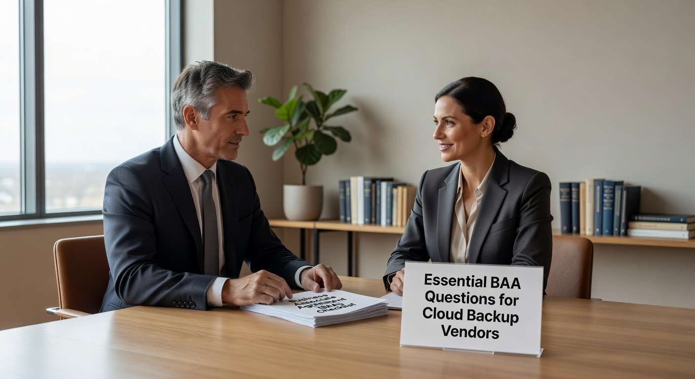 Essential questions to ask cloud backup vendors before signing a BAA. Protect patient data with proper vendor evaluation and HIPAA compliance requirements.