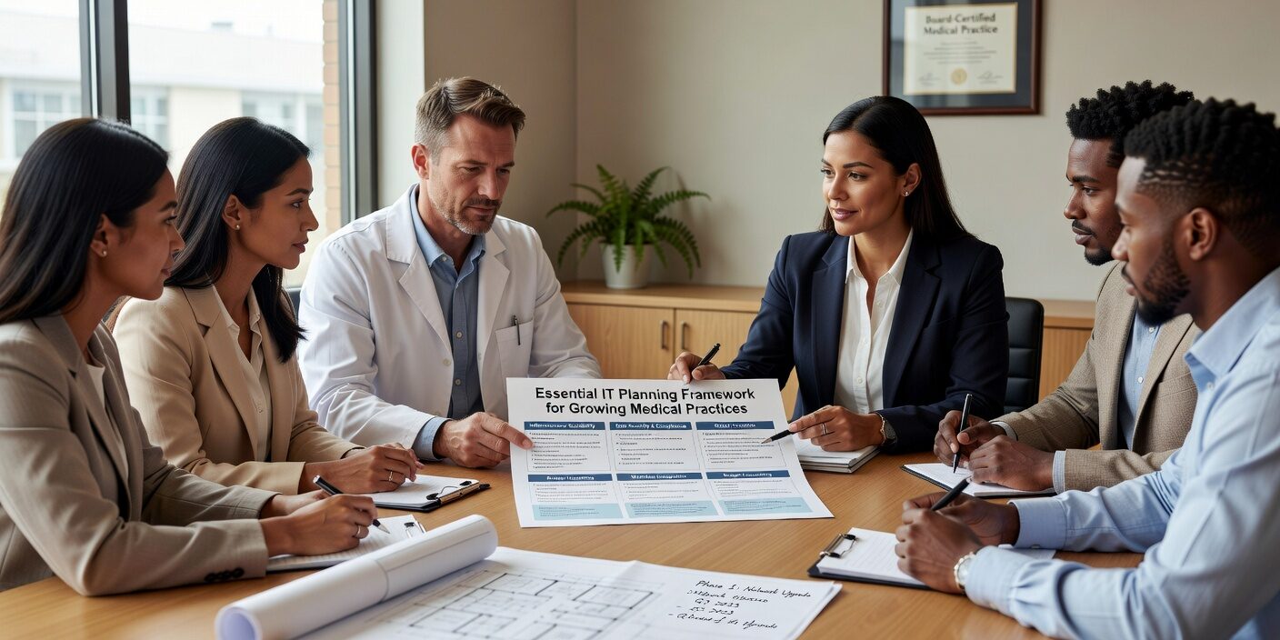 Learn essential IT planning considerations for growing medical practices. Avoid common mistakes and ensure scalable technology infrastructure for expansion.