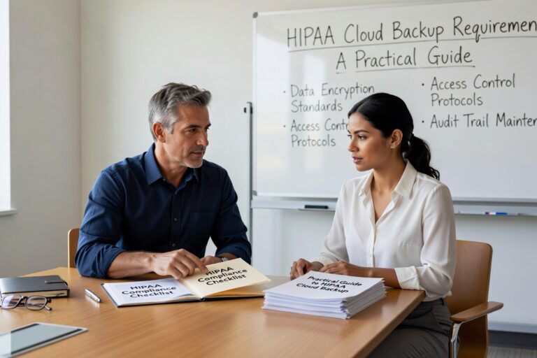 Learn essential HIPAA cloud backup requirements for healthcare practices including encryption, retention policies, BAAs, and testing standards.