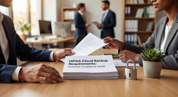 Essential HIPAA cloud backup requirements for healthcare organizations including encryption standards, retention periods, and compliance best practices.