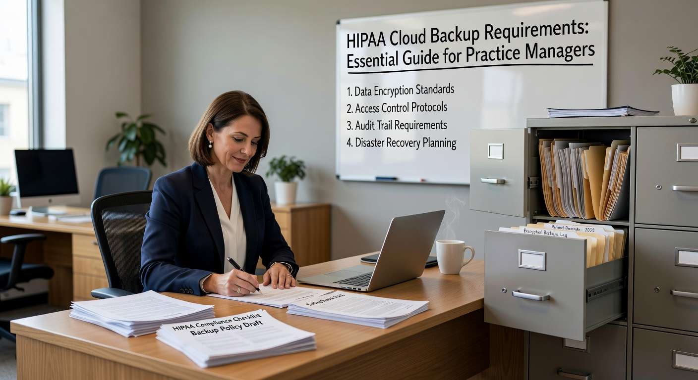 Learn essential HIPAA cloud backup requirements for healthcare practices. Understand compliance standards, technical safeguards, and testing procedures.