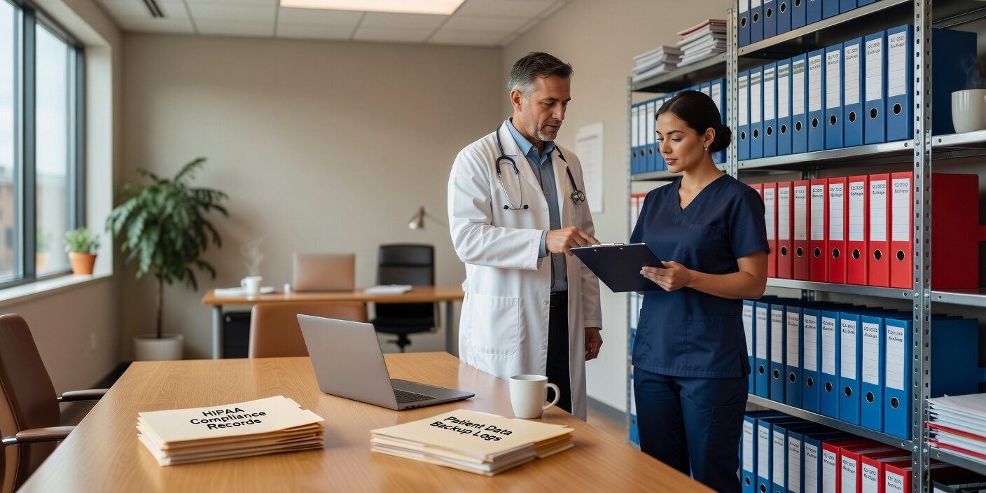 Essential HIPAA cloud backup requirements for medical practices, covering BAAs, encryption, access controls, and data retention compliance.