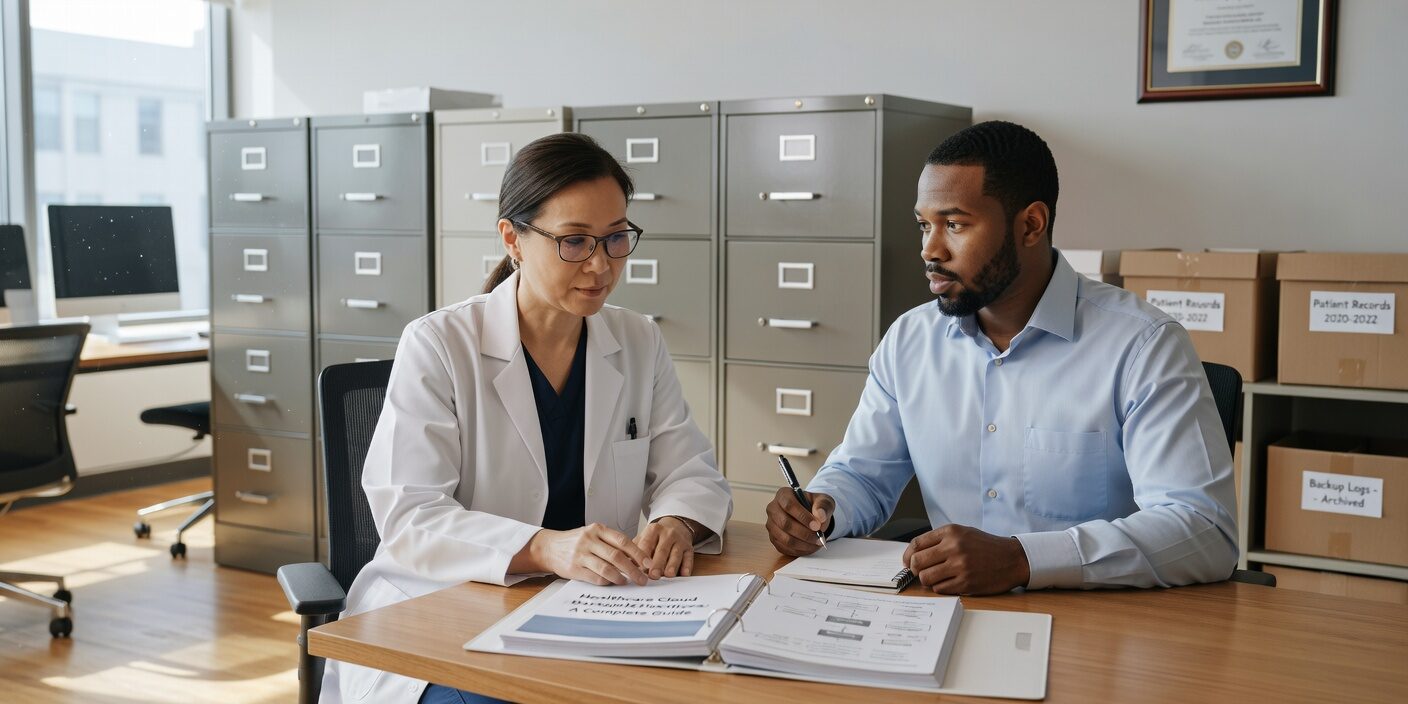 Learn essential healthcare cloud backup best practices for HIPAA compliance, ransomware protection, and business continuity in medical practices.