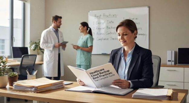 Learn essential healthcare cloud backup best practices including the 3-2-1-1-0 rule, HIPAA compliance requirements, and ransomware recovery strategies for medical practices.