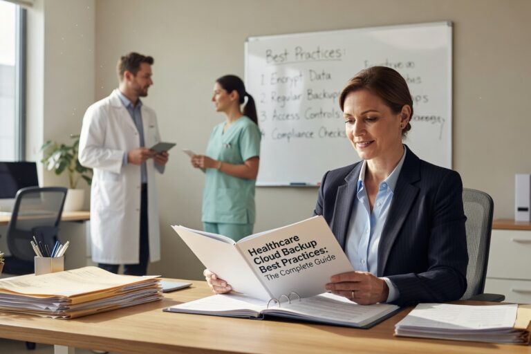 Learn essential healthcare cloud backup best practices including the 3-2-1-1-0 rule, HIPAA compliance requirements, and ransomware recovery strategies for medical practices.