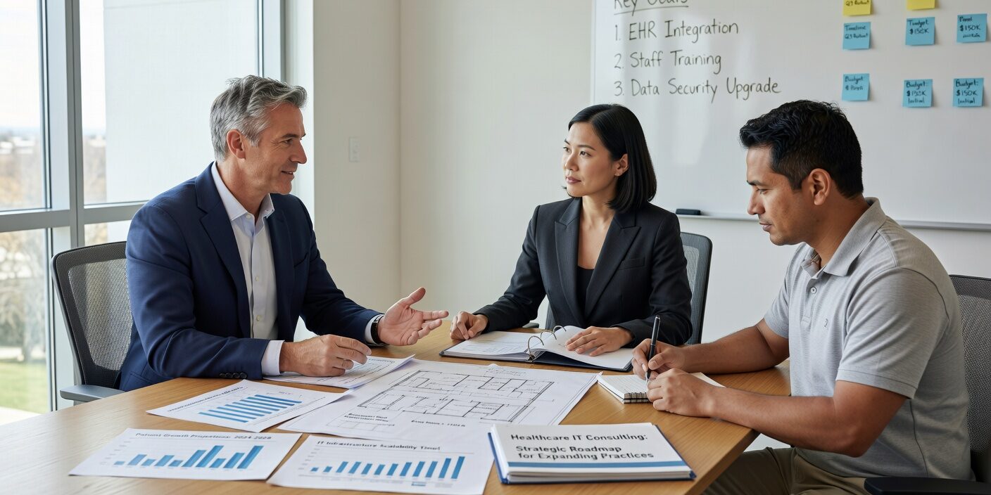 Learn essential healthcare IT consulting planning strategies for growing medical practices. Discover scalability, security, and workflow optimization tips.