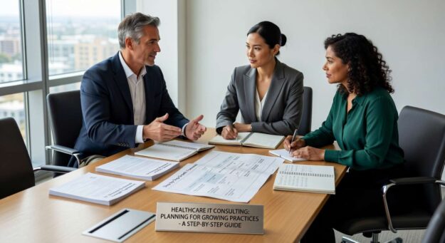 Essential steps for healthcare IT consulting planning for growing practices. Learn to build scalable infrastructure, choose the right EHR, and implement security frameworks for multi-location success.