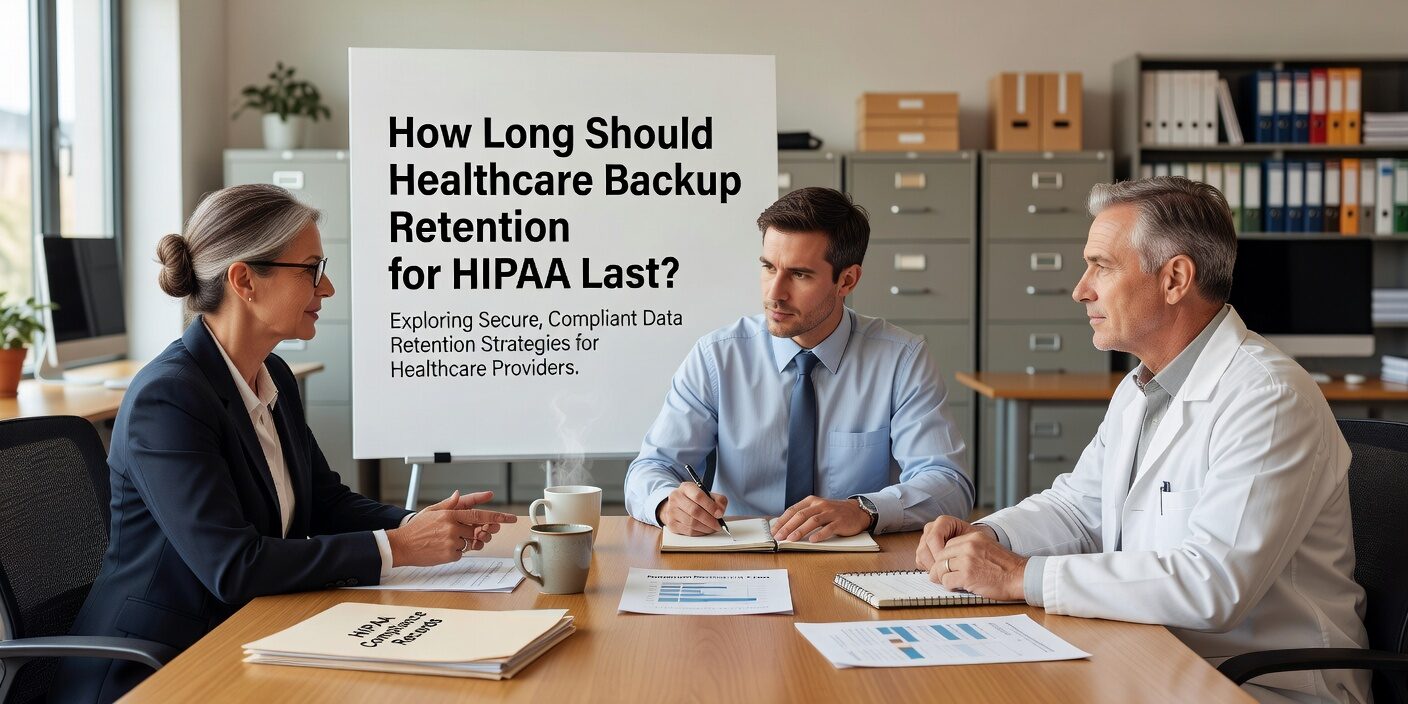 How Long Should Healthcare Backup Retention for HIPAA Last? Featured Image Learn HIPAA backup retention requirements for healthcare practices. Discover how long to keep medical data backups and create compliant retention policies.