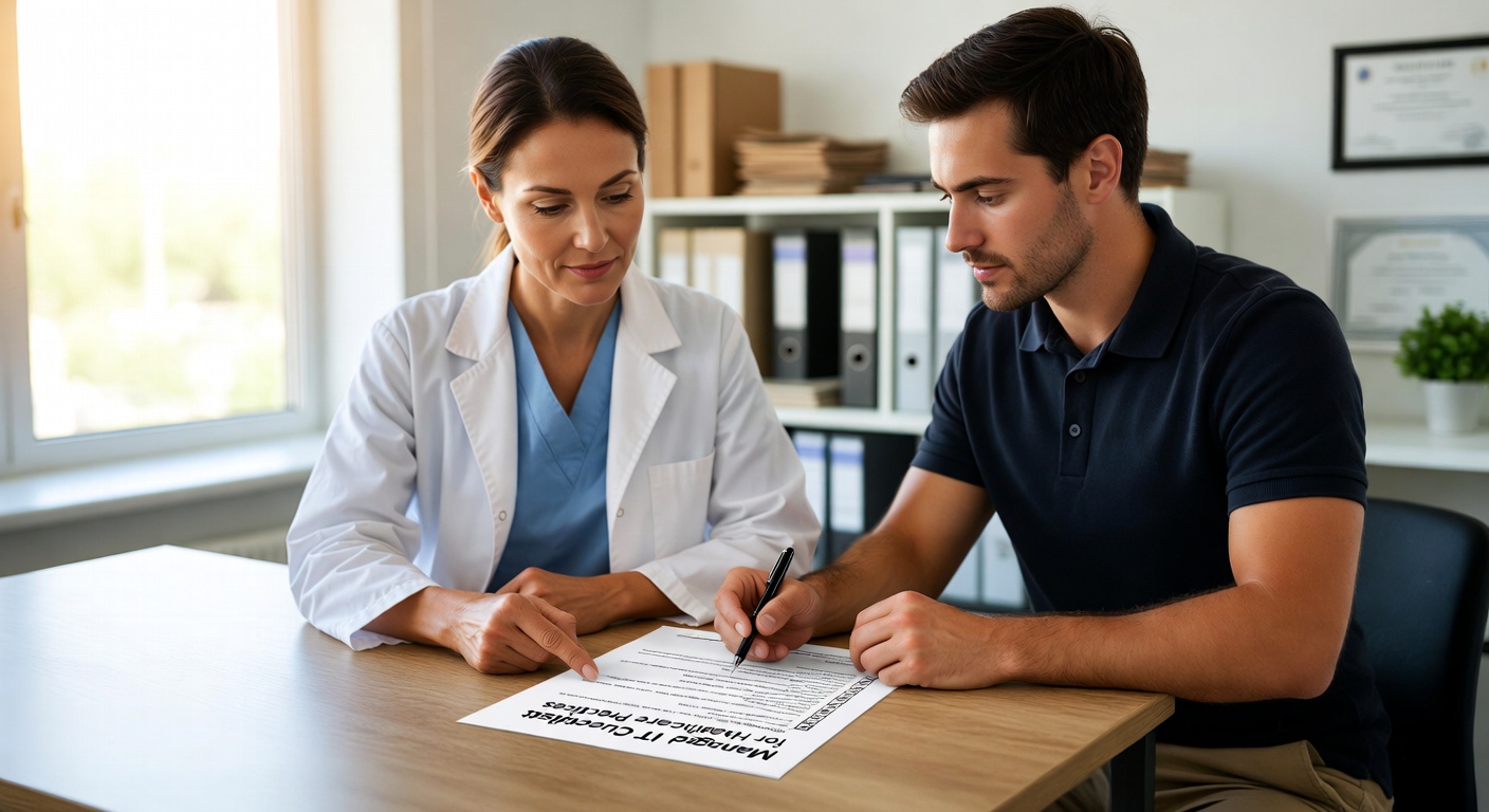 Essential checklist for medical practices evaluating IT support providers. Covers HIPAA compliance, security, EHR support, and operational requirements.