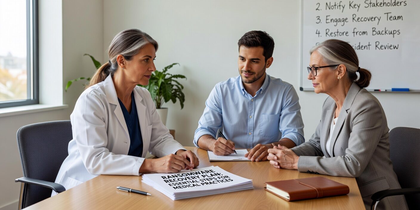 Essential ransomware recovery planning guide for medical practices. Learn clean room validation, system priorities, and HIPAA-compliant restoration procedures.