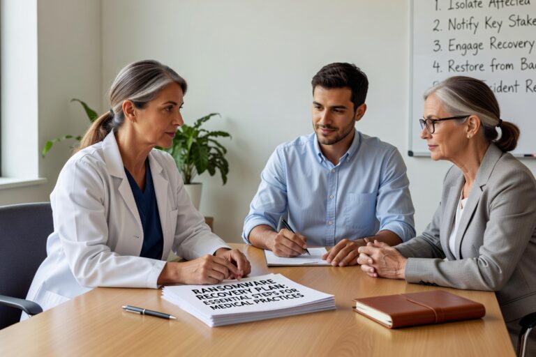 Essential ransomware recovery planning guide for medical practices. Learn clean room validation, system priorities, and HIPAA-compliant restoration procedures.