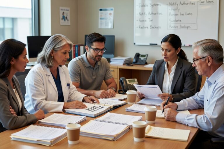 Learn the critical first 72 hours of ransomware recovery for medical practices. HIPAA breach guidance, patient safety protocols, and restoration strategies.
