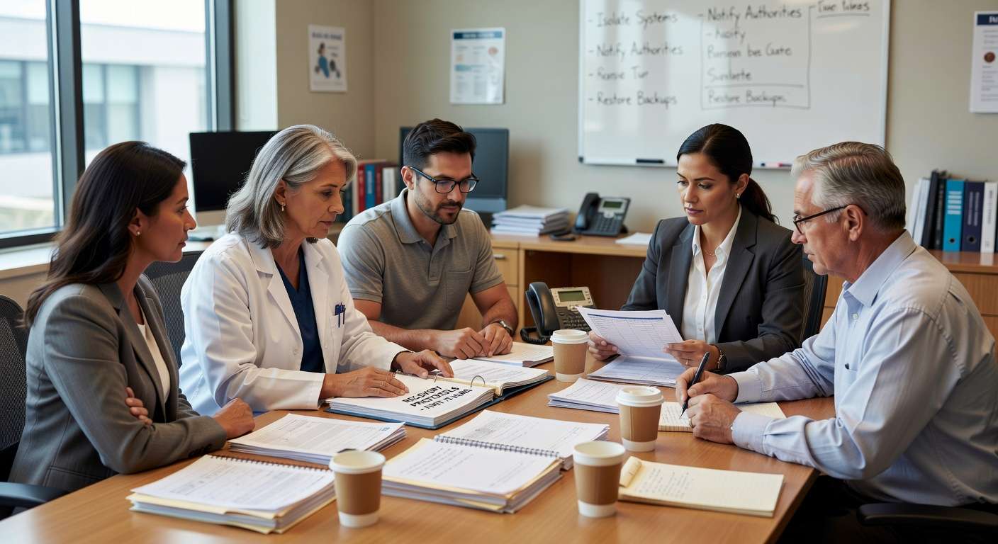 Learn the critical first 72 hours of ransomware recovery for medical practices. HIPAA breach guidance, patient safety protocols, and restoration strategies.