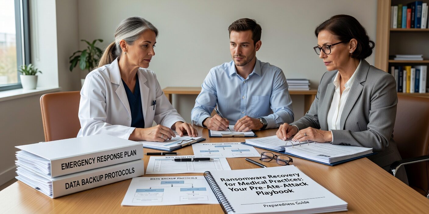 Essential ransomware recovery planning for medical practices. Learn RTO/RPO targets, backup testing, downtime procedures, and HIPAA compliance requirements.