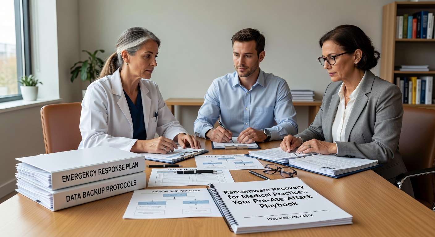 Essential ransomware recovery planning for medical practices. Learn RTO/RPO targets, backup testing, downtime procedures, and HIPAA compliance requirements.