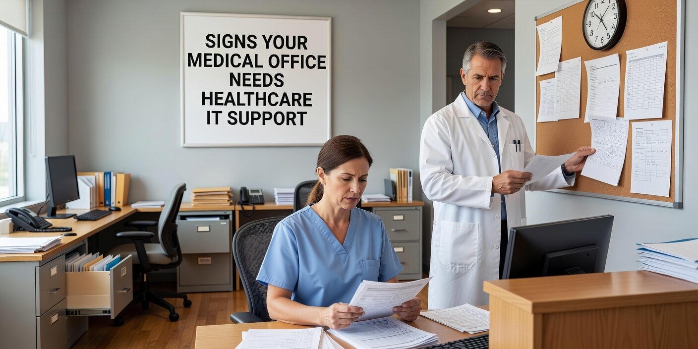 Signs Your Medical Office Needs Healthcare IT Support Featured Image Learn the warning signs that indicate your medical practice needs professional IT support. From security gaps to productivity issues, recognize when to get help.