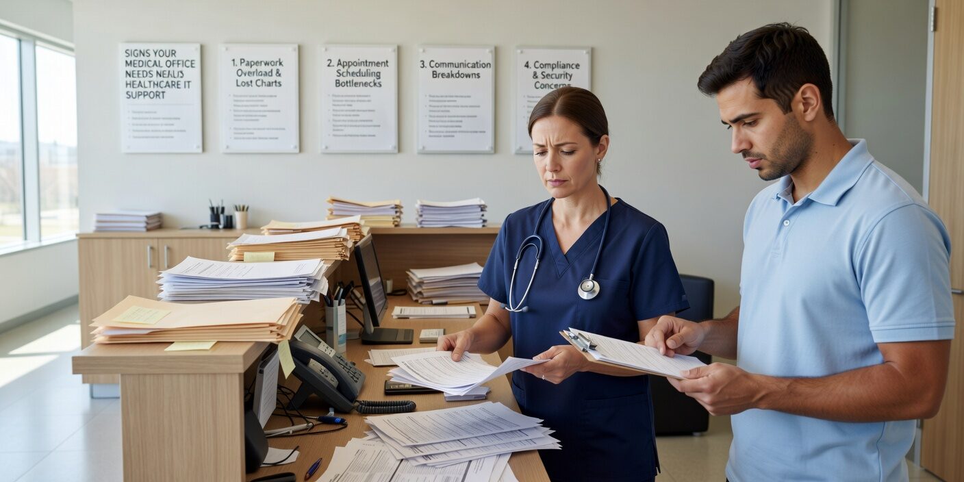 Discover key warning signs that indicate your medical practice has outgrown basic IT support and needs professional healthcare technology assistance.