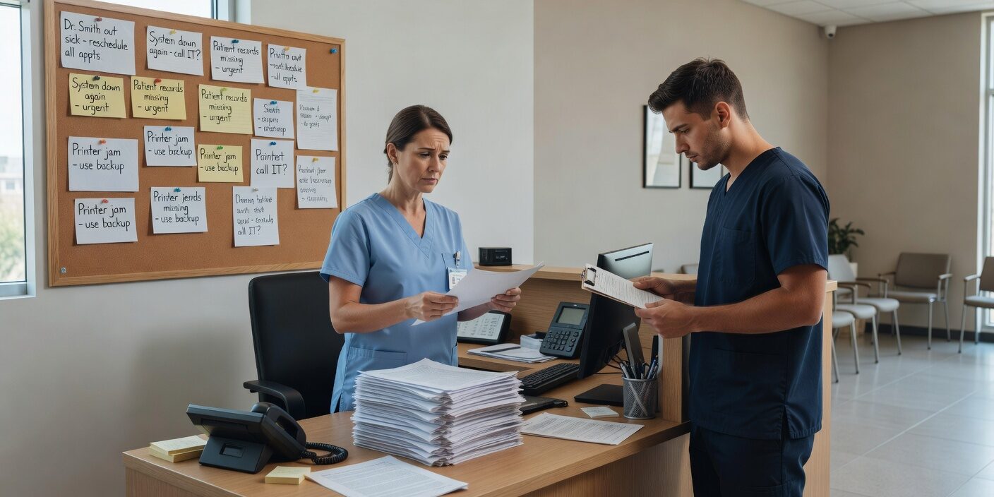 Signs Your Medical Office Needs Healthcare IT Support Featured Image Learn to identify when your medical practice has outgrown DIY IT. Recognize key warning signs affecting patient care, security, and staff productivity.