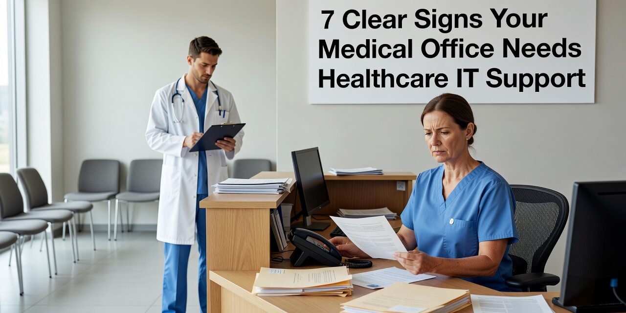 7 Clear Signs Your Medical Office Needs Healthcare IT Support Featured Image Discover 7 warning signs that indicate your medical practice needs professional IT support to improve operations, ensure compliance, and reduce downtime.