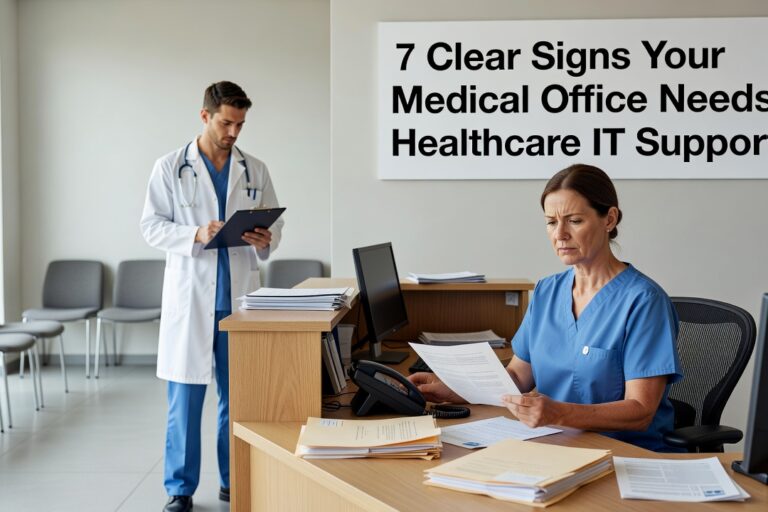 Discover 7 warning signs that indicate your medical practice needs professional IT support to improve operations, ensure compliance, and reduce downtime.