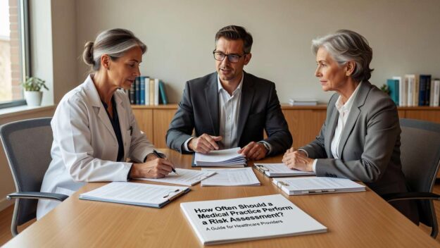 Learn how often medical practices should perform a risk assessment, what triggers an unscheduled review, and the most common mistakes to avoid.