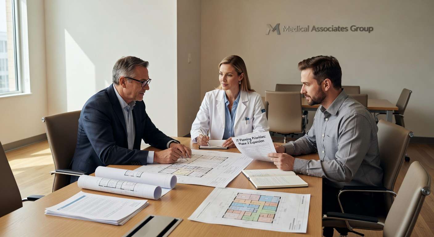 Essential IT planning priorities for medical practices adding a second location. Learn about network connectivity, EHR integration, security, and workflow coordination.