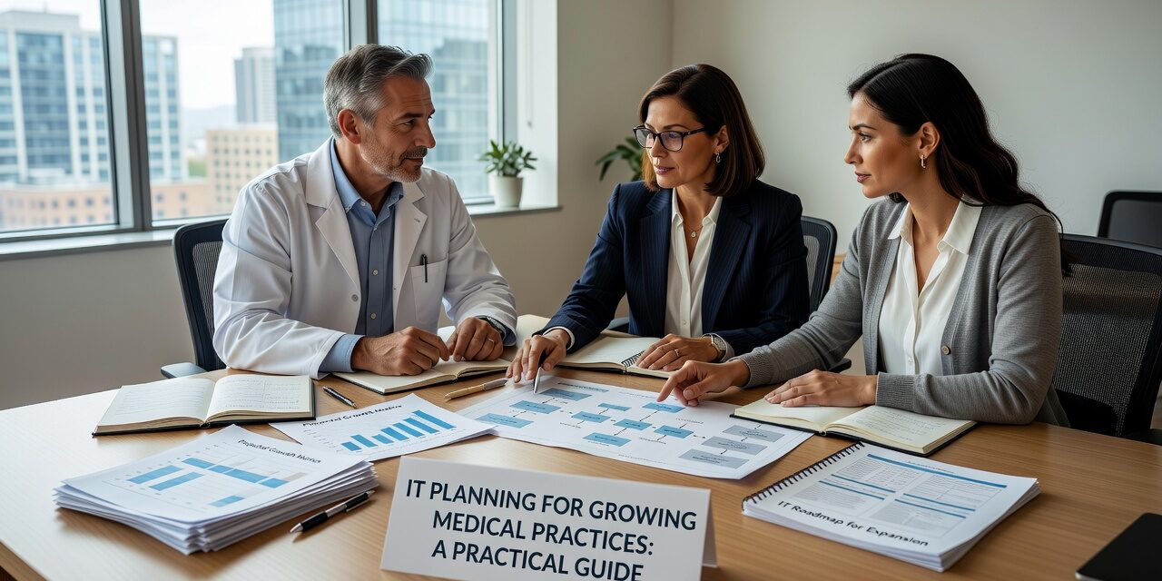Learn how to approach IT planning for growing medical practices — covering roadmaps, vendor evaluation, downtime costs, and multi-location strategy.