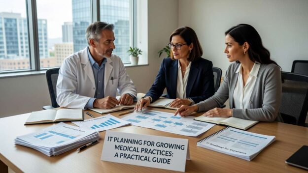Learn how to approach IT planning for growing medical practices — covering roadmaps, vendor evaluation, downtime costs, and multi-location strategy.