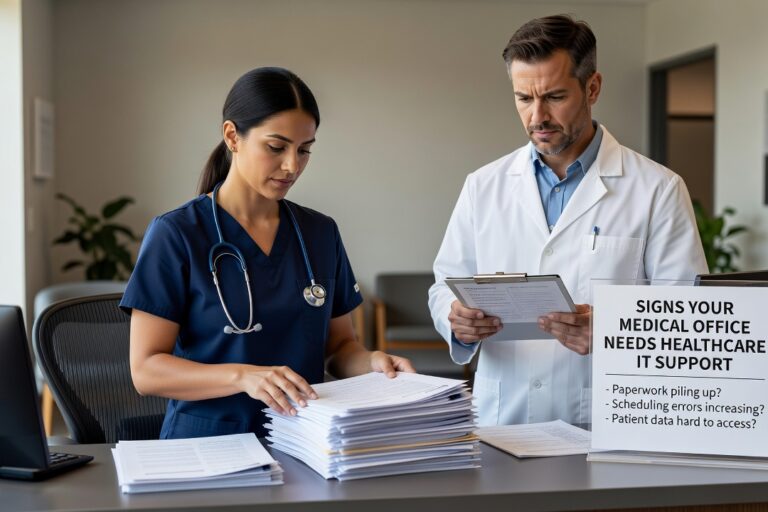 Learn the key warning signs that indicate your medical practice needs professional IT support to prevent downtime, security risks, and operational inefficiencies.