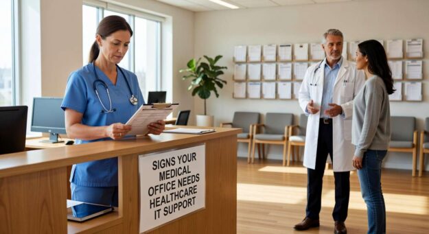 Discover key warning signs that indicate your medical practice has outgrown basic IT support and needs professional healthcare technology services.